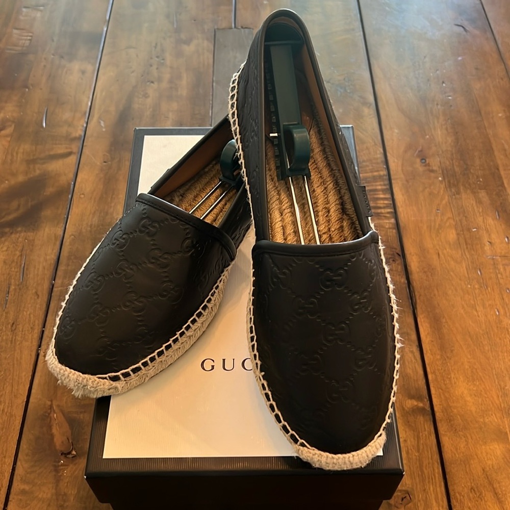 Men’s/Women’s Gucci GG Leather Espadrilles (42)